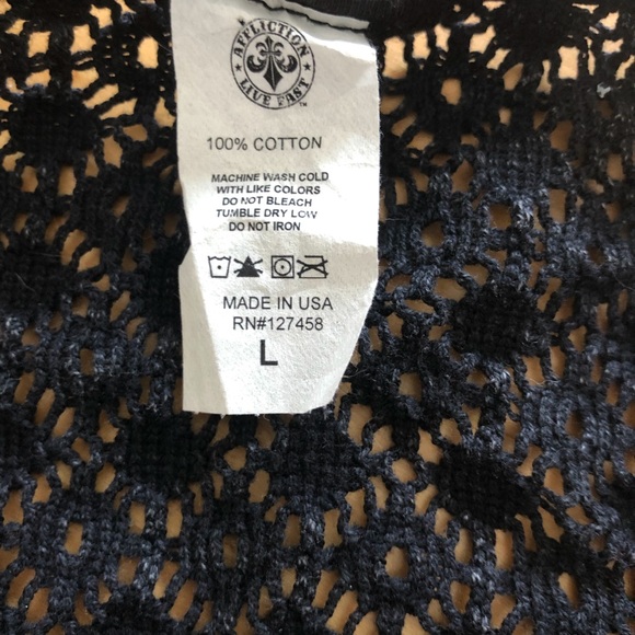 AFFLICTION Screamin Roses Crochet Sleeve T-Shirt - Picture 10 of 10